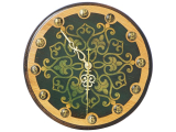 Ceas de perete din lemn Mandala verde 54000